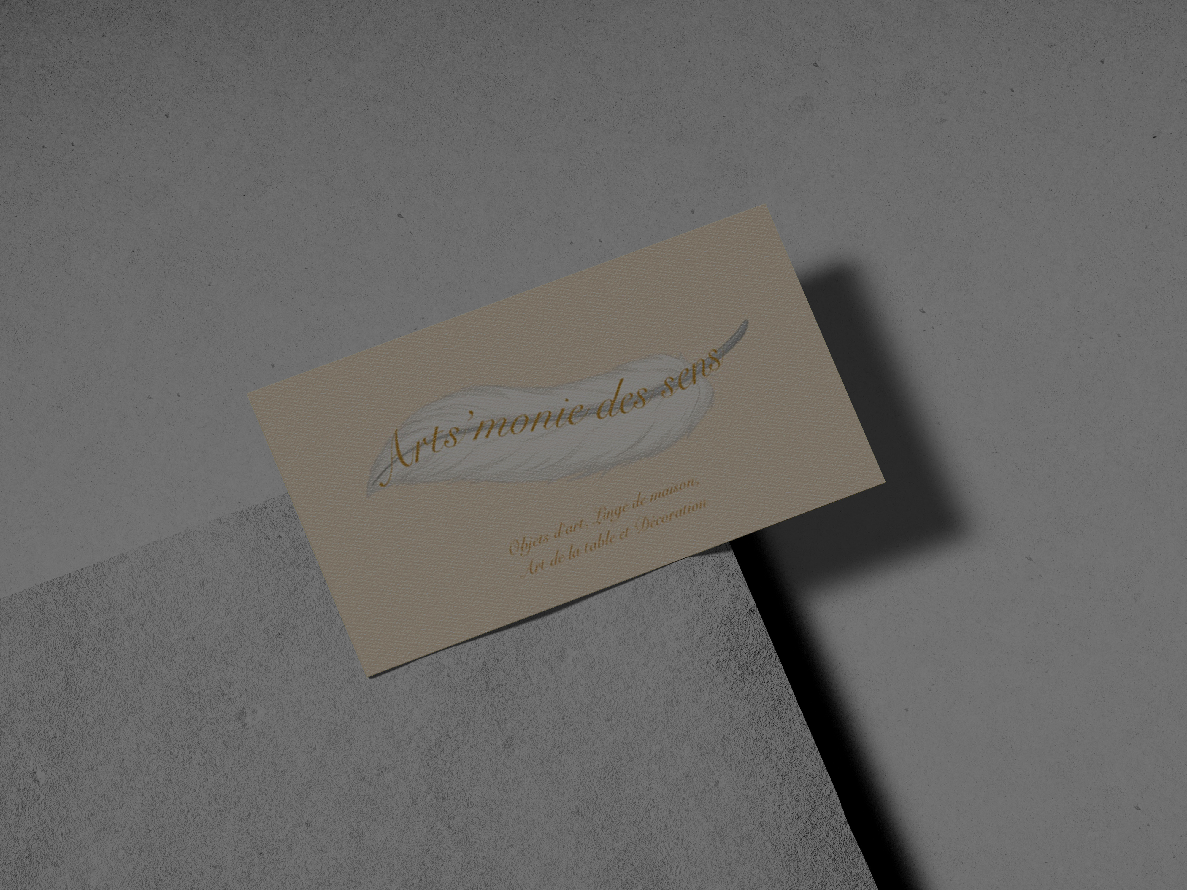 Carte de visite et logo Arts'monie des sens